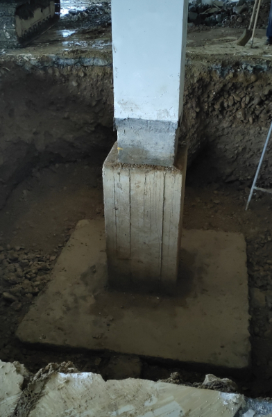 台运汽车城东面地坪控沉加固工程